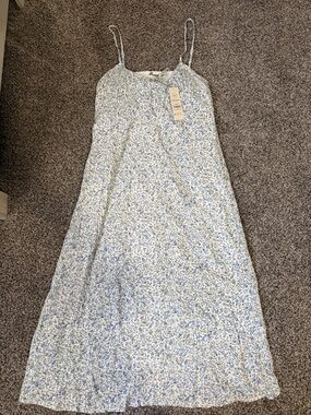 No Boundaries Light Blue Floral Slip Dress